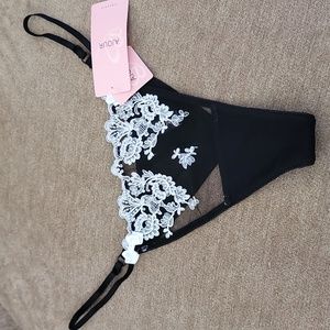 Ajour Lace Embroidered Panties- Adjustable Straps